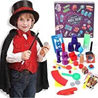 Tacobear Magia Disfraz para niños Mago con Juegos de Magia Trucos de Magia Magia Accesorios Kit para Niños Carnaval…